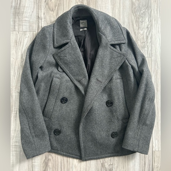 GAP gray sturdy whool coat S - Picture 2 of 8